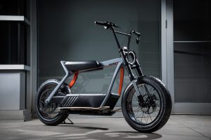 black and grey electric minibike